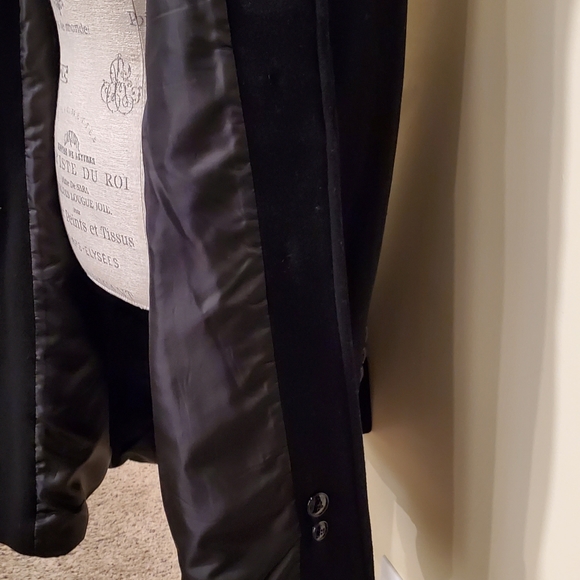 Anne Klein Black Wool Coat - Picture 4 of 12